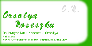 orsolya moseszku business card